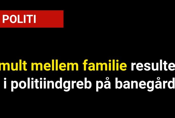 Tumult mellem familie resulterer i politiindgreb på banegård