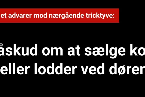 Politiet advarer mod nærgående tricktyve: Påskud om at sælge kort eller lodder ved døren