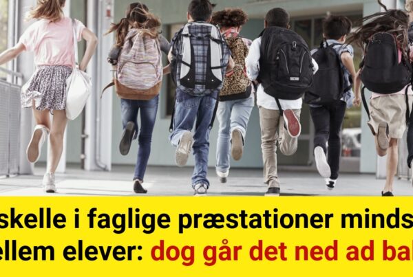 Forskelle i faglige præstationer mindskes mellem elever: dog går det ned ad bakke