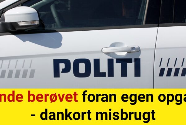 Kvinde berøvet foran egen opgang - dankort misbrugt