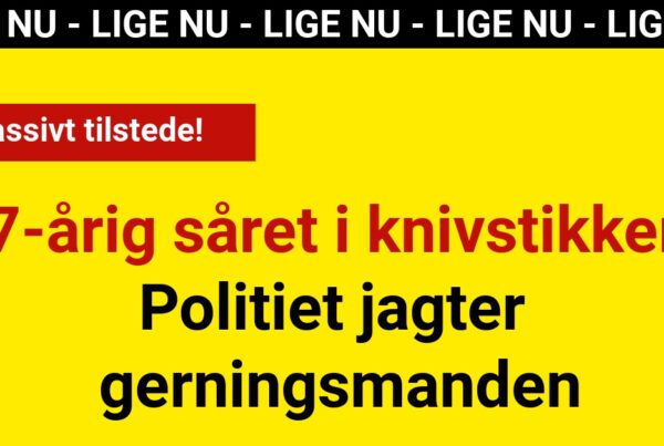 17-årig såret i knivstikkeri: Politiet jagter gerningsmanden