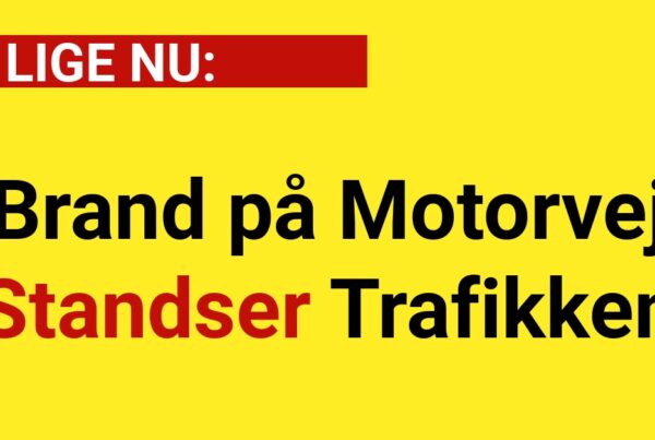 Brand på Motorvej Standser Trafikken - 112