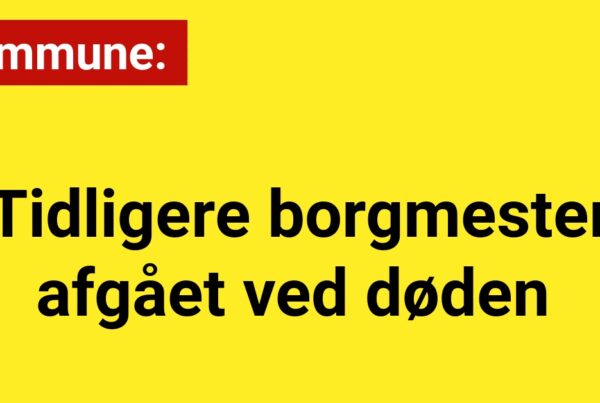 Tidligere borgmester afgået ved døden