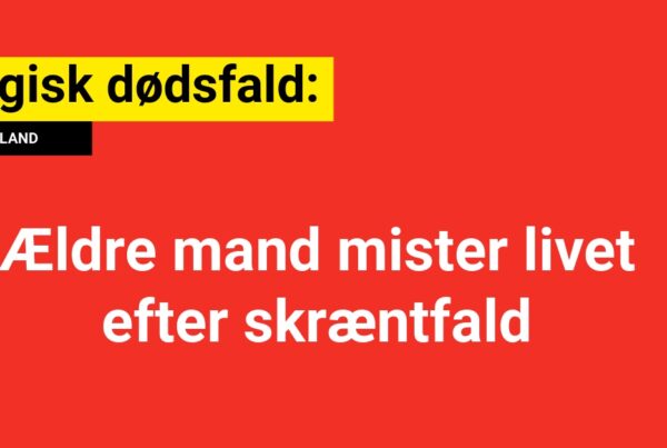 Tragisk dødsfald: Ældre mand mister livet efter skræntfald