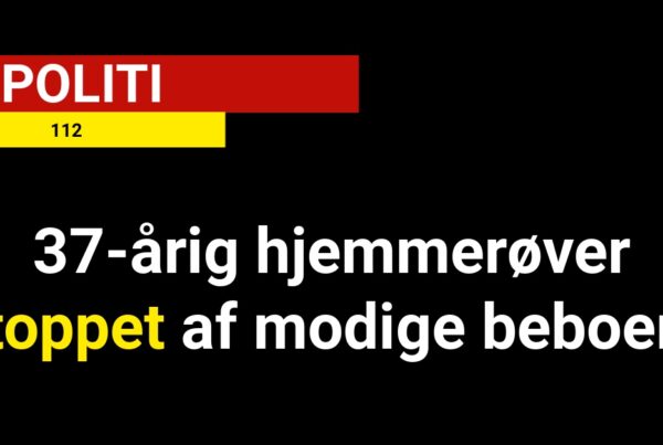 37-årig hjemmerøver stoppet af modige beboere
