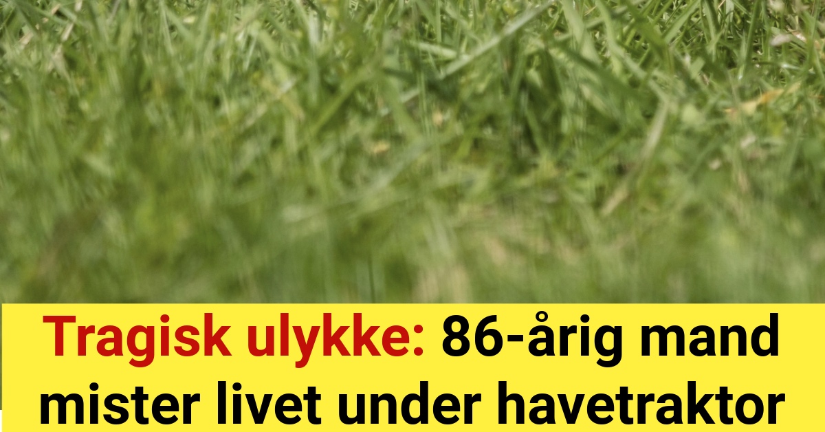 Tragisk ulykke: 86-årig mand mister livet under havetraktor