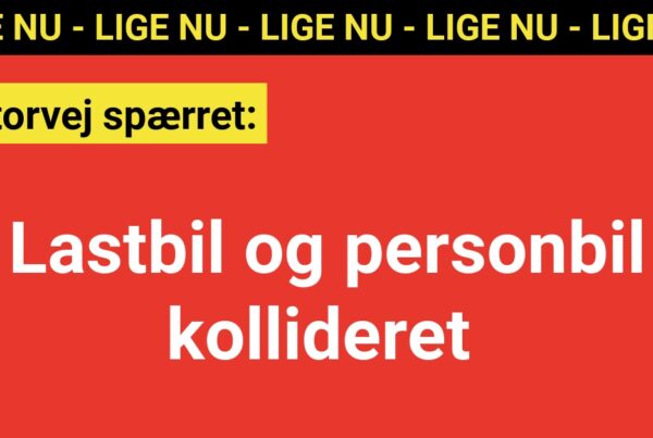 Motorvej spærret: Lastbil og personbil kollideret