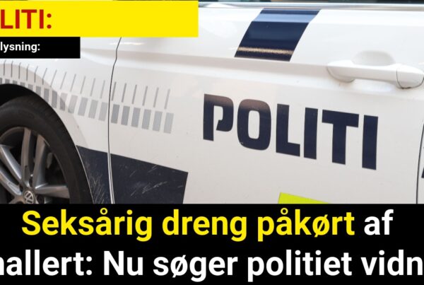 Seksårig dreng påkørt af knallert: Nu søger politiet vidner