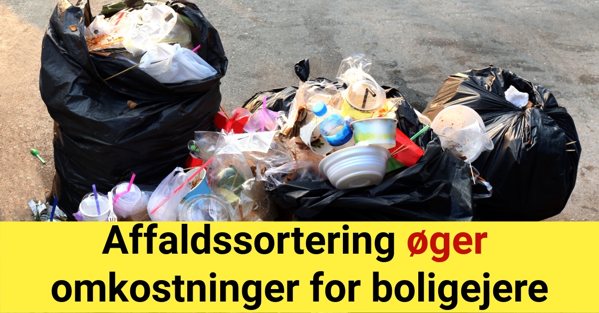 Affaldssortering øger omkostninger for boligejere