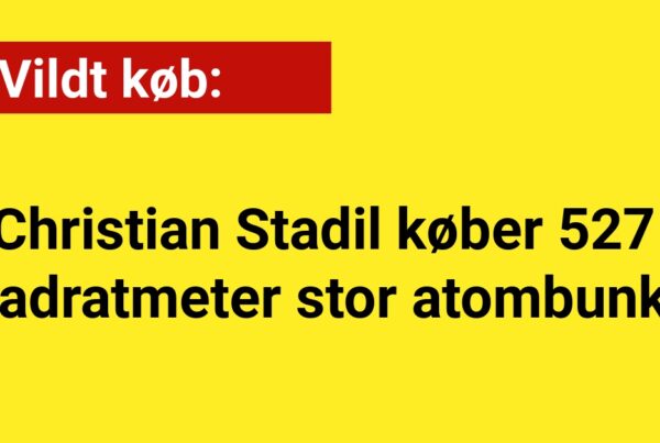Christian Stadil køber 527 kvadratmeter stor atombunker
