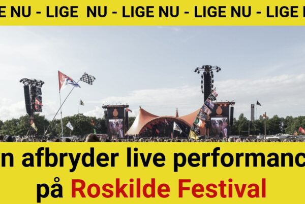Lyn afbryder live performance på Roskilde Festival