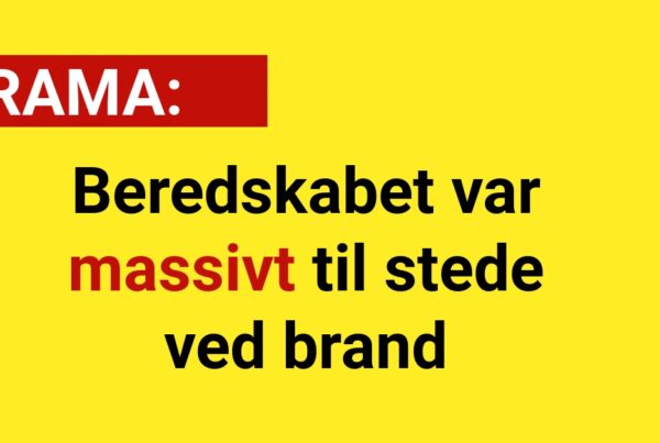 Beredskabet var massivt til stede ved brand