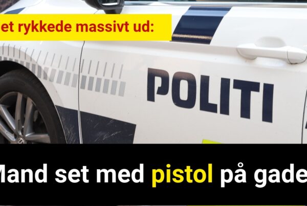 Politiet rykkede massivt ud: Mand set med pistol på gaden