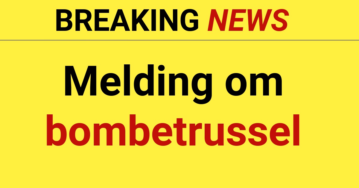 BREAKING: Melding om bombetrussel