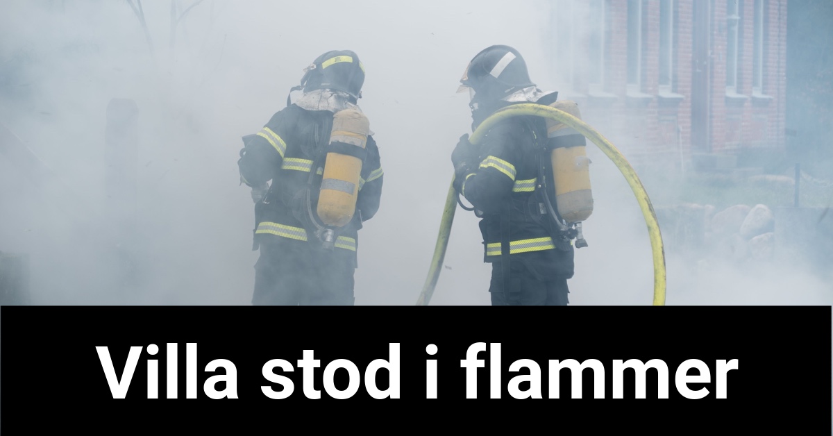 Villa stod i flammer - | Nyhed24.dk