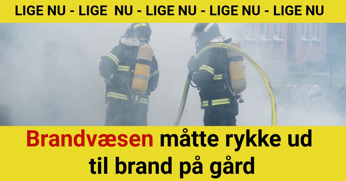 Brandvæsen måtte rykke ud til brand på gård