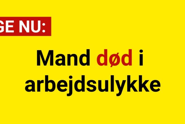 Mand død i arbejdsulykke