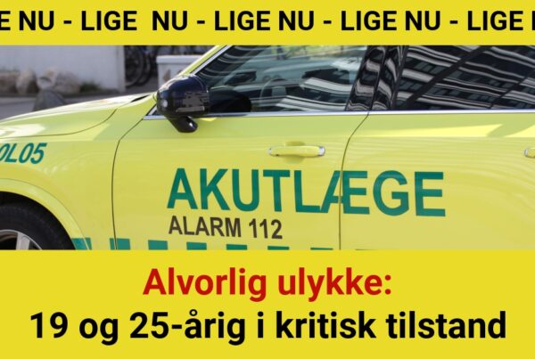 Alvorlig ulykke: 19 og 25-årig i kritisk tilstand