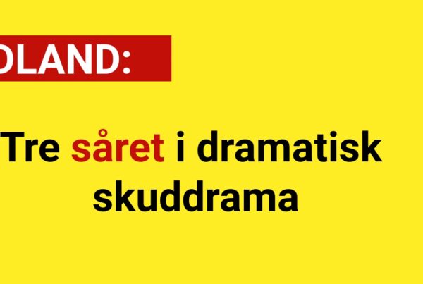 Tre såret i dramatisk skuddrama - Udland
