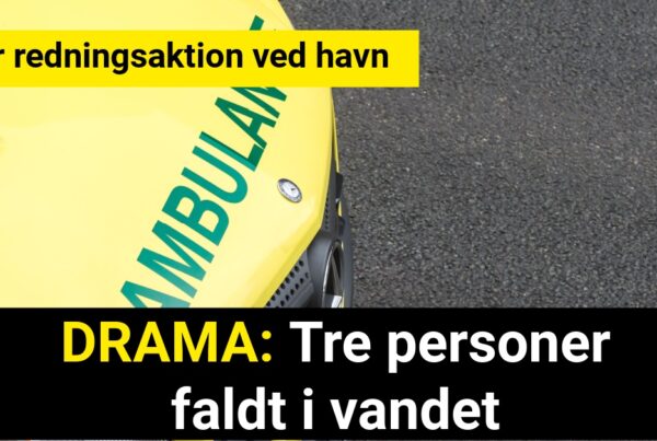 DRAMA: Stor redningsaktion ved havn - Tre personer faldt i vandet