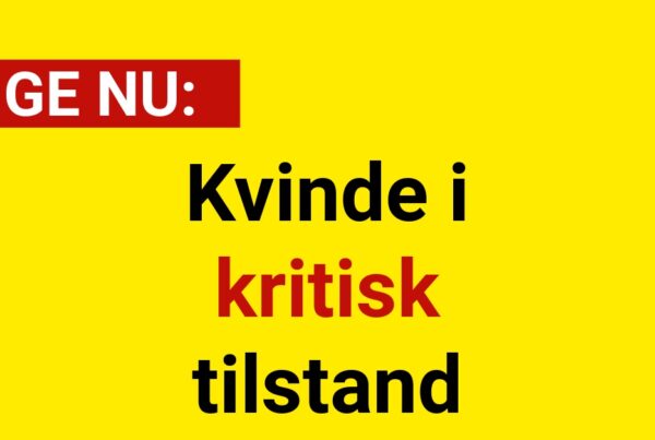 LIGE NU: Kvinde i kritisk tilstand