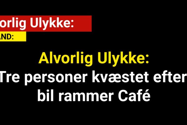 Alvorlig Ulykke: Tre personer kvæstet efter bil rammer Café