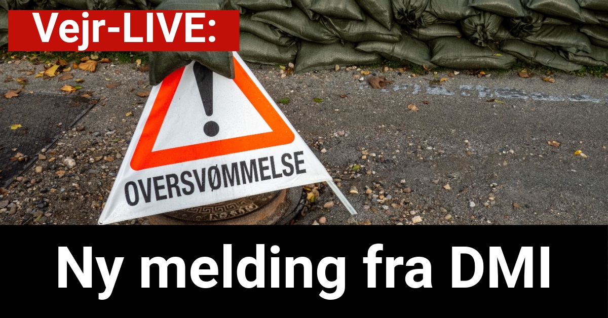 Vejr-LIVE: Ny melding fra DMI