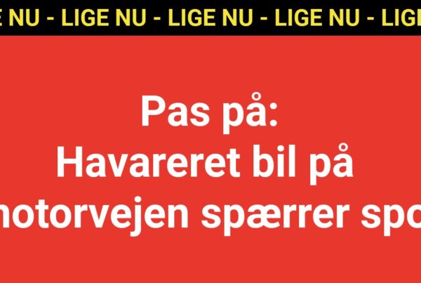 Pas på: Havareret bil på motorvejen spærrer spor