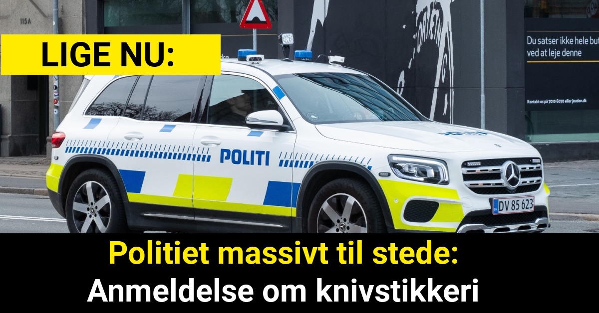 Politiet massivt til stede: Anmeldelse om knivstikkeri