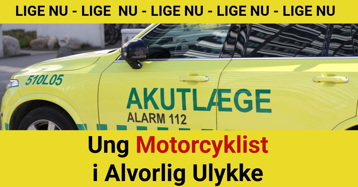 Ung Motorcyklist i Alvorlig Ulykke