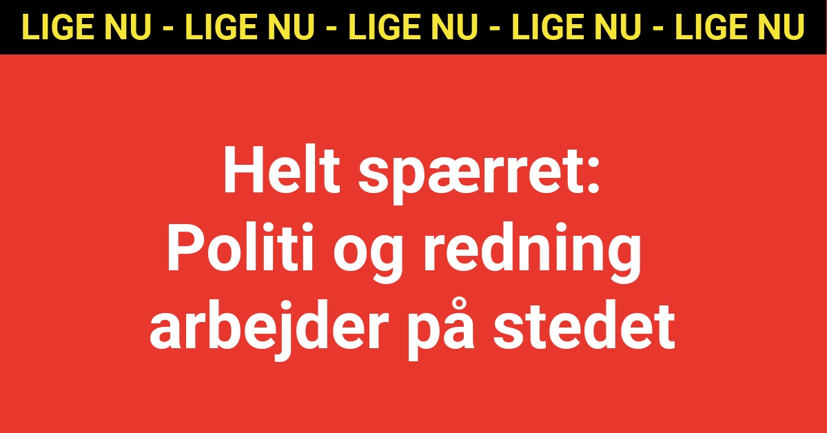 Helt spærret: Politi og redning arbejder på stedet