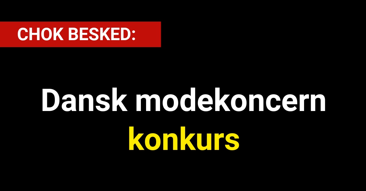 Dansk modekoncern konkurs