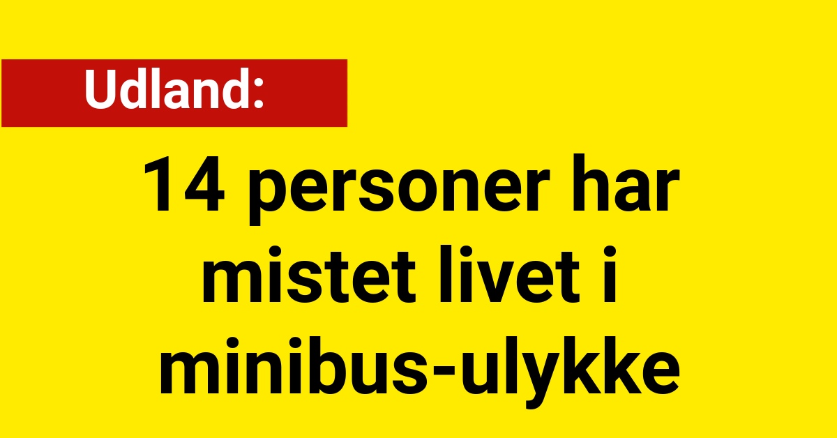 14 personer har mistet livet i minibus-ulykke