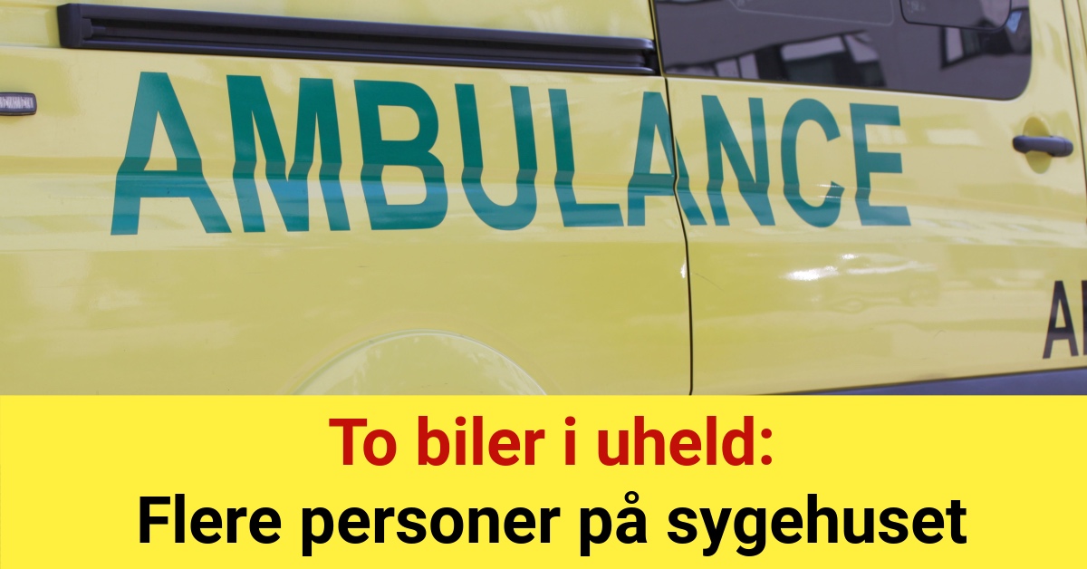 To biler i uheld: Flere personer på sygehuset