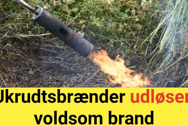 Ukrudtsbrænder udløser voldsom brand