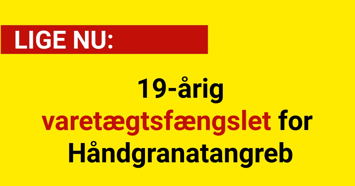 19-årig varetægtsfængslet for Håndgranatangreb