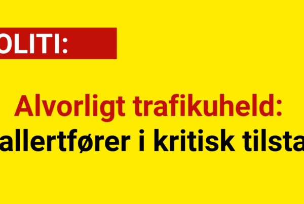 Alvorligt trafikuheld: Knallertfører i kritisk tilstand