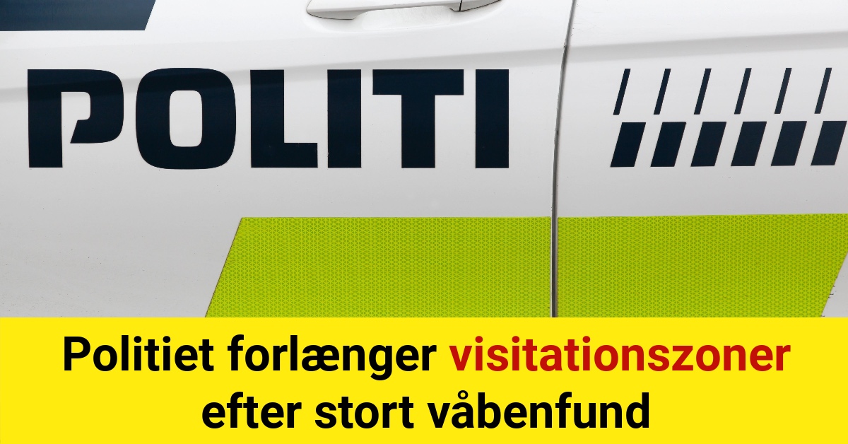 Politiet forlænger visitationszoner efter stort våbenfund