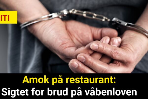 Amok på restaurant: Sigtet for brud på våbenloven