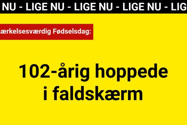 En Bemærkelsesværdig Fødselsdag: 102-årig hoppede i faldskærm