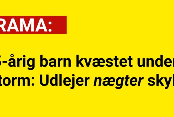 5-årig barn kvæstet under storm: Udlejer står til ansvar
