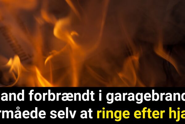 Mand forbrændt i garagebrand: Formåede selv at ringe efter hjælp