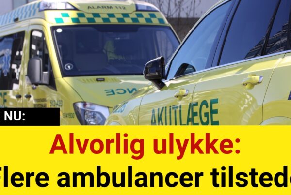 Alvorlig ulykke: Flere ambulancer tilstede