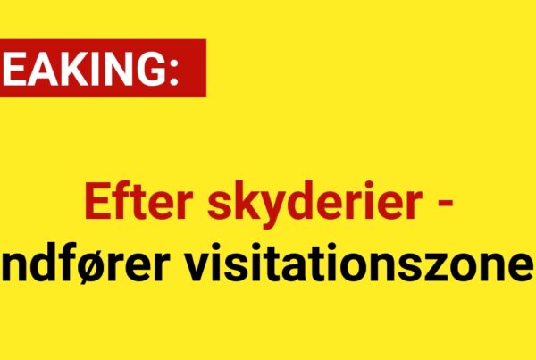 BREAKING: Efter skyderier - Indfører visitationszoner