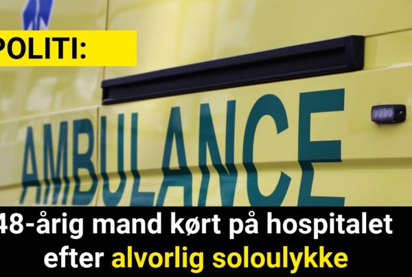 48-årig mand kørt på hospitalet efter alvorlig soloulykke