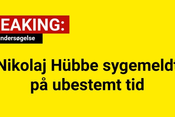 BREAKING: Nikolaj Hübbe sygemeldt på ubestemt tid efter undersøgelse
