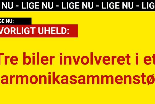LIGE NU: Tre biler involveret i et harmonikasammenstød