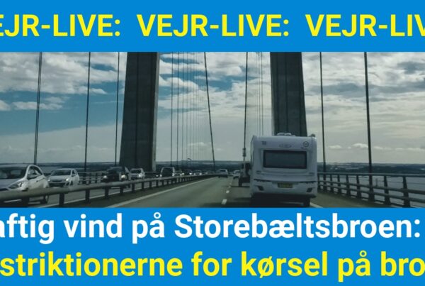 Kraftig vind på Storebæltsbroen: Se restriktionerne for kørsel på broen