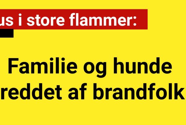 Hus i store flammer: Familie og hunde reddet af brandfolk
