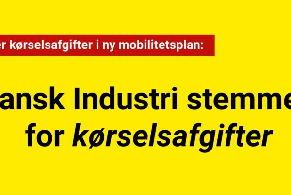 Dansk Industri stemmer for kørselsafgifter